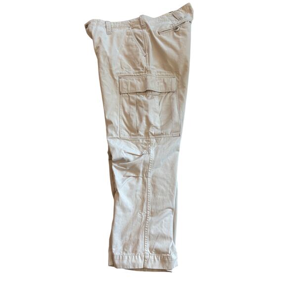 Vtg Ralph Lauren Polo Jeans Co Cargo Pants Mens 38x30 Beige Military Paratrooper - Picture 3 of 12